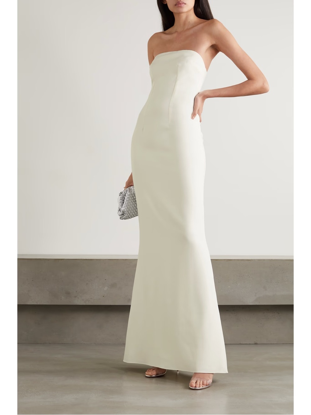 Safiyaa Strapless Crepe Gown